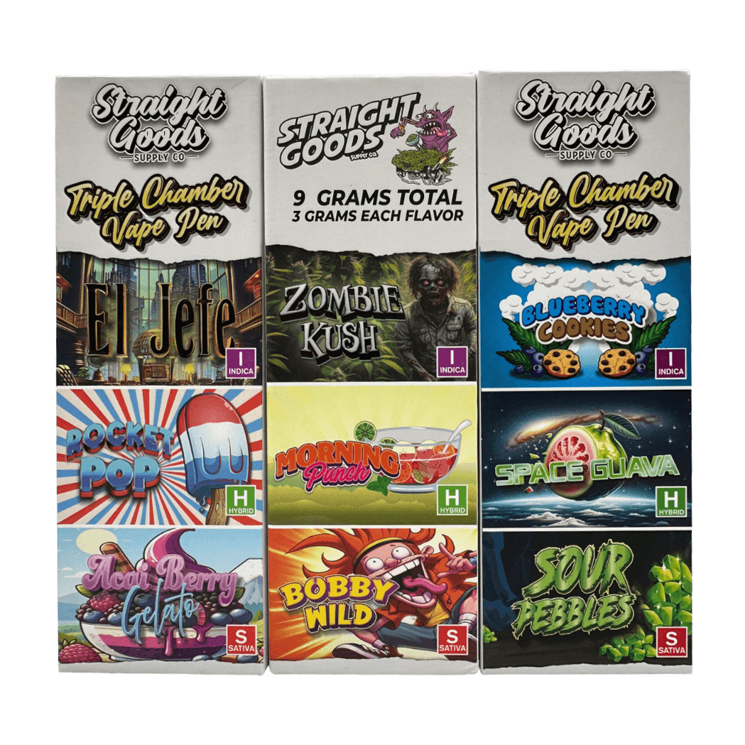 Straight Goods - Triple Chamber Disposable Vape (3 Grams + 3 Grams + 3 Grams)