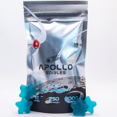 Apollo Edibles – 3000mg THC Shooting Stars Gummies - Blue Raspberry Shooting Stars 3000mg THC (Indica)