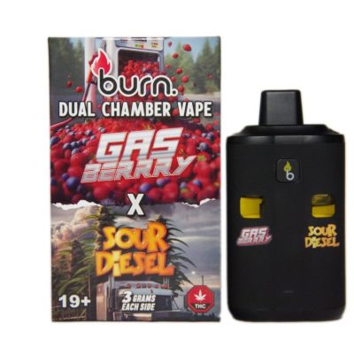 Burn - Dual Chamber Disposable Vapes (3+3) - Gas Berry + Sour Diesel