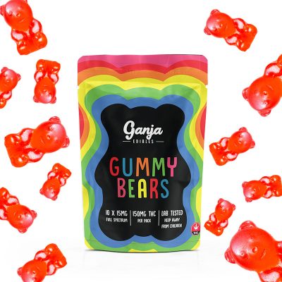 Ganja - Gummy Bears 150mg THC - Strawberry