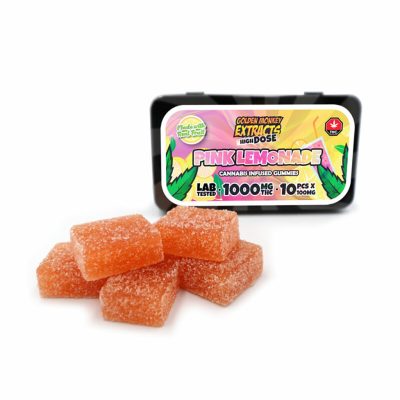 Golden Monkey Extracts – High Dose 1000mg THC Gummy – Pink Lemonade