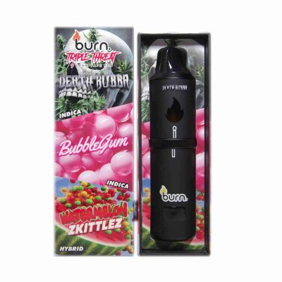 Burn Triple Threat – Disposable Vape – 9 Grams - Death Bubba + Bubblegum + Zkittles