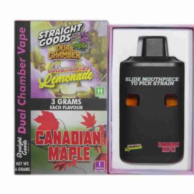 Straight Goods Supply Co. – Dual Chamber Disposable Vape (3+3 Grams) - Cotton Candy Lemon + Canadian Maple
