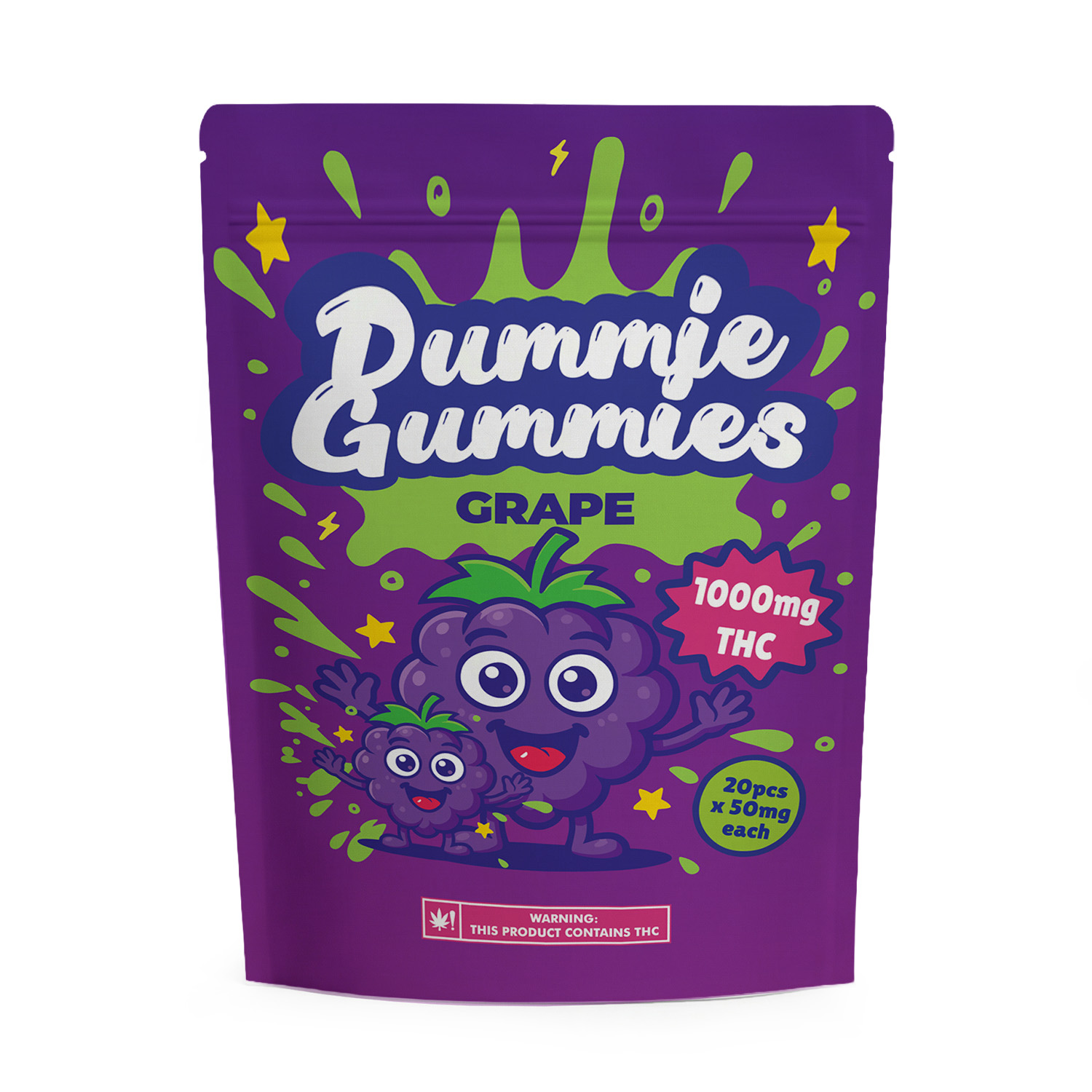 Dummie Gummies – Grape 1000mg THC Gummies